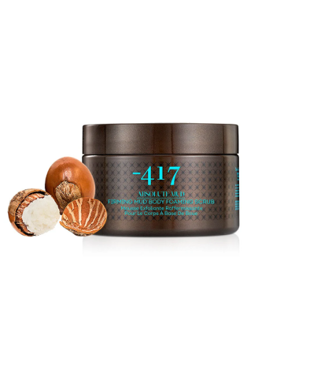 Firming Mud Body Foaming Scrub . Experience the sensation of new skin with this foaming scrub peel that removes the dead , dry layers . -417